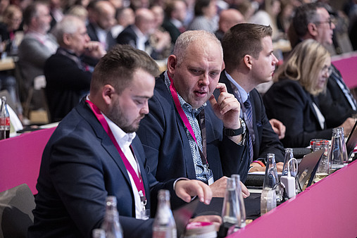 dbb jugend Chef Matthäus Fandrejewski beim dbb Gewerkschaftstag 2022 in Berlin