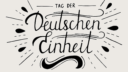 Schriftzug Tag der Deutschen Einheit