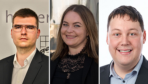 Foto zum Thema "einmal Wahlhelfer, immer Wahlhelfer": Zu sehen sind Matthias Berk, Susanne Aumann und Joachim Weschbach, die erzählen, was ihnen am Ehrenamt liegt.